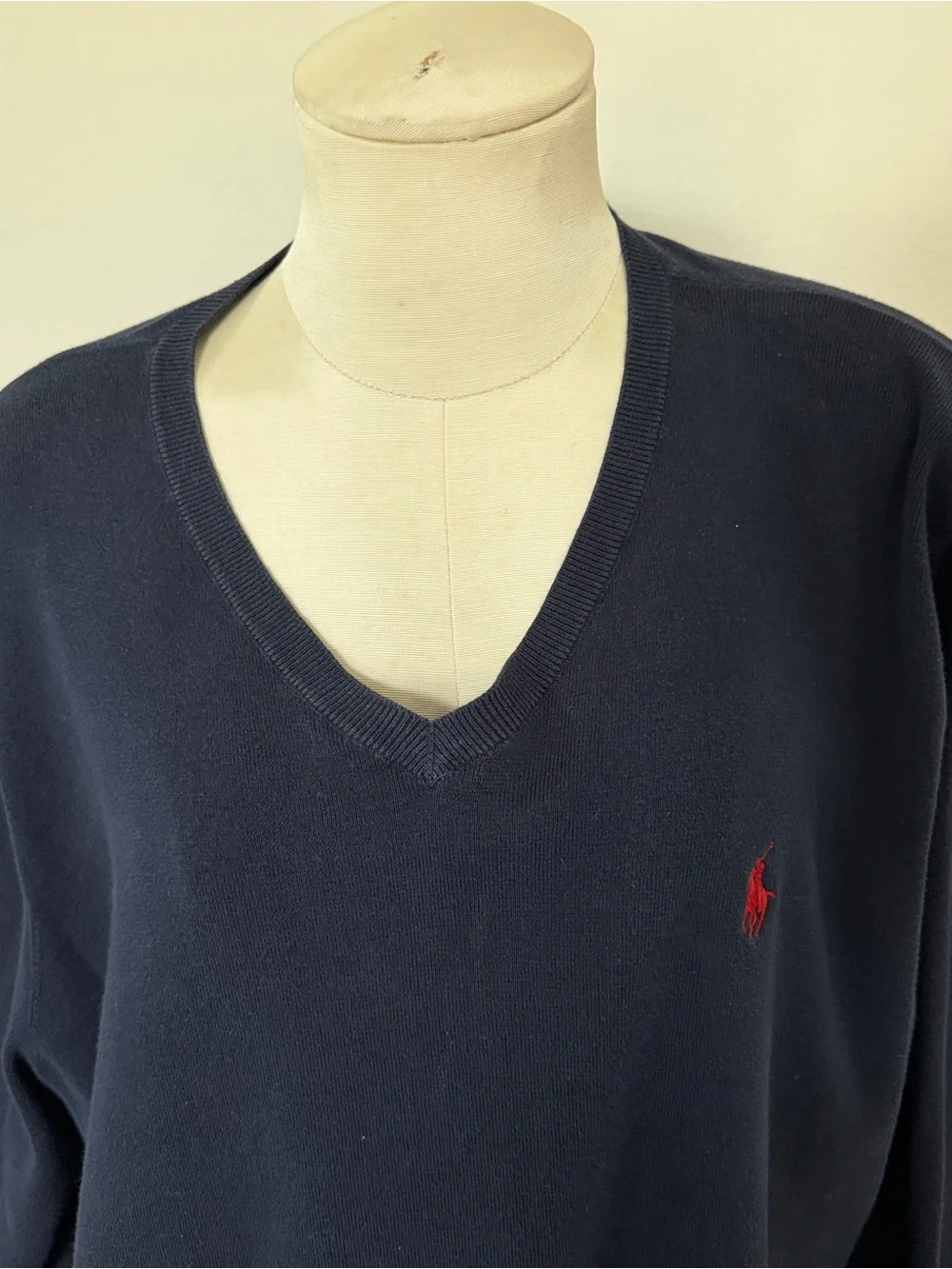 Navy Polo Ralph Lauren V Neck Long Sleeve